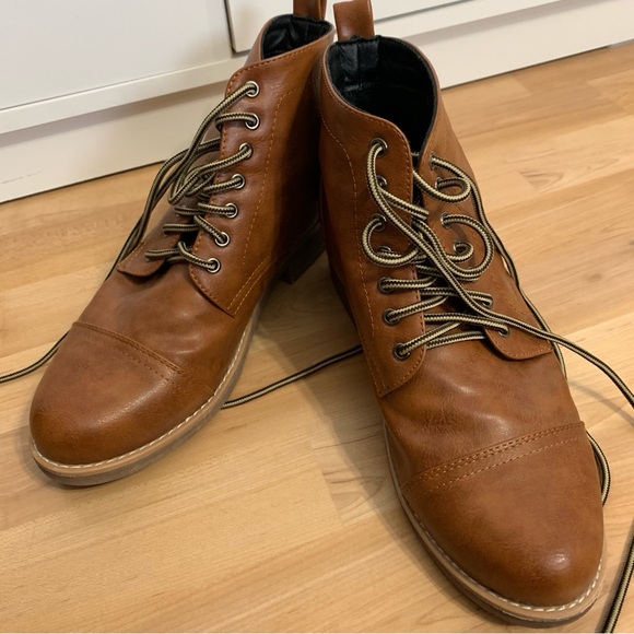 AHONGM FASHION autumn leather boots - Picture 2 of 4